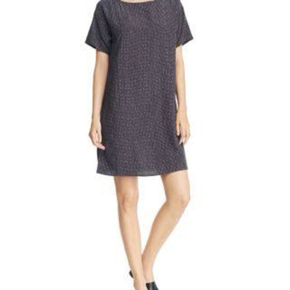 Eileen Fisher Morse Code Gray Dress